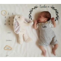 Couverture photo bébé personnalisée par Evy Dream Création